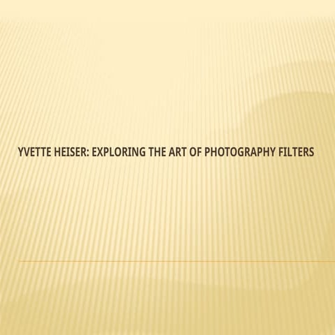 Yevette Heiser: Exploring the Role of Photography Filters in Creating ...