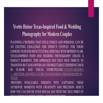 Yvette Heiser Texas-Inspired Food & Wedding Photography for.pptx