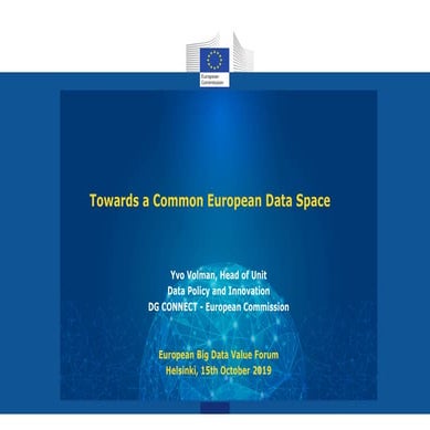 The EC strategy to enable data sharing spaces