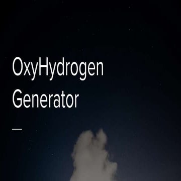 Oxy hydrogen generator
