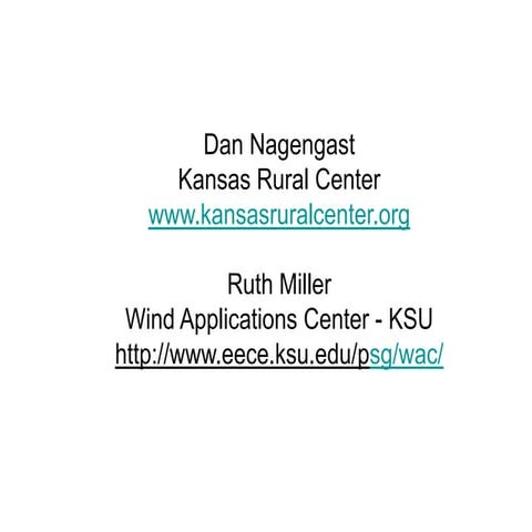Wind Energy for You - Kansas Green Schools Network,  Environmental Education ...