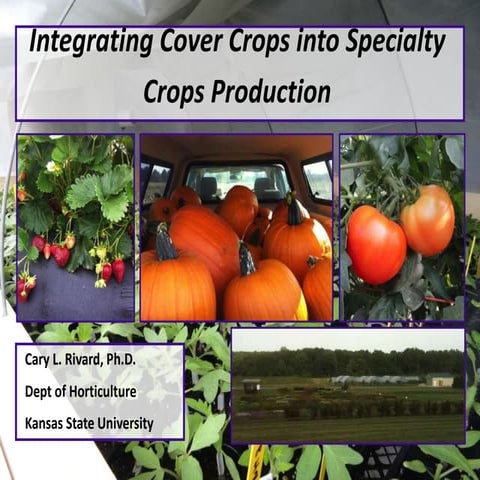 Integrating Cover Crops into Specialty Crops Production; Gardening Guidebook ...
