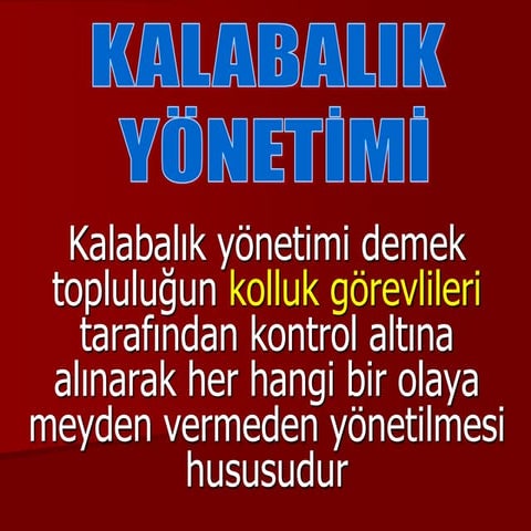 Kalabalik yonetimi | PPT