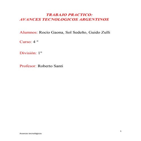 Avances tecnologicos