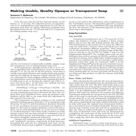 Making Usable, Quality Opaque or Transparent Soap 