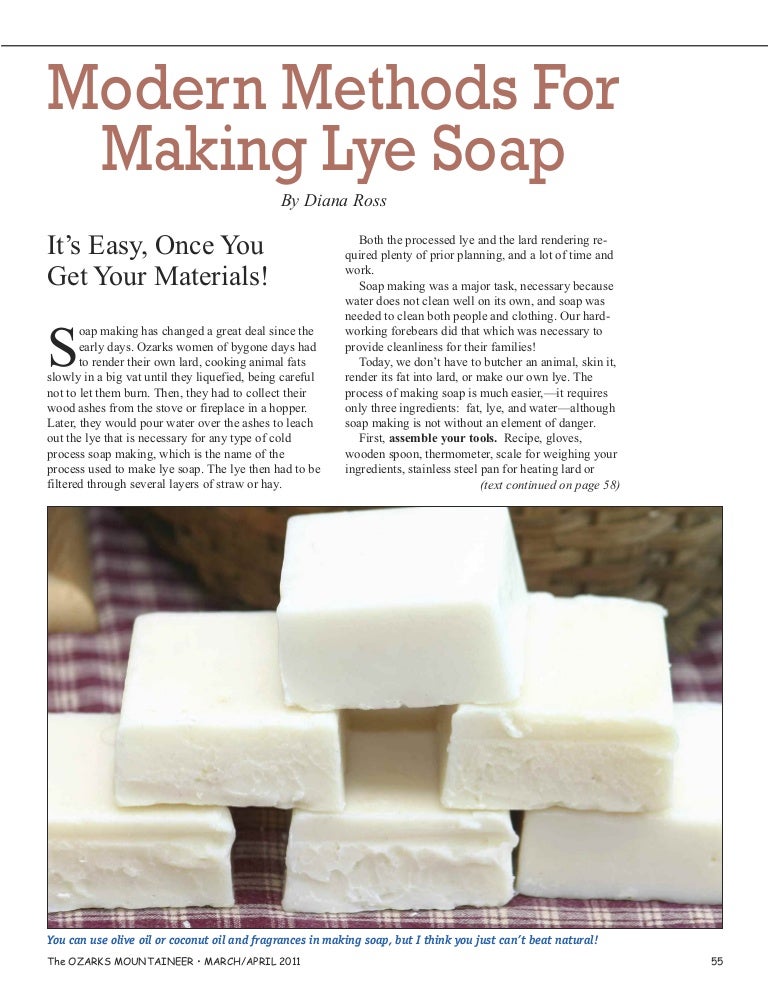 Modern Methods for Making Lye Soap A Guide for Making your own Soap