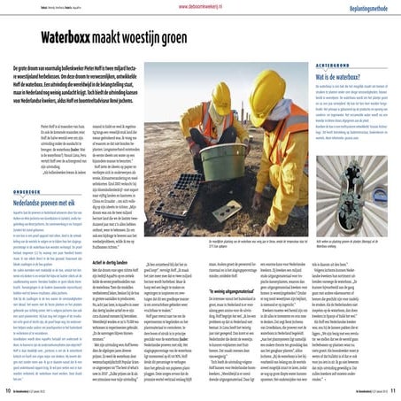 Waterboxx maakt woestijn groen 