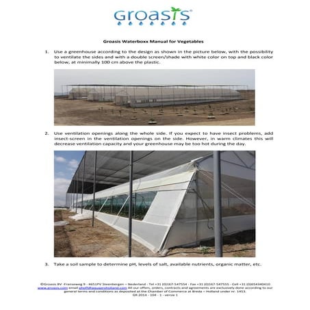 Groasis Waterboxx Manual for Growing Vegetables in Arid Lands