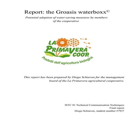 Water Saving Measures of Using the Groasis Waterboxx in Organic Gardening in ...