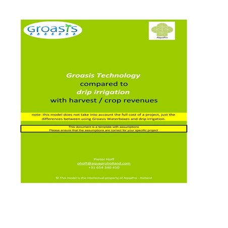 Groasis Technology Compared to Drip Irrigation