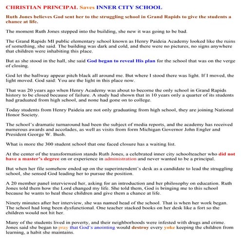 One Teacher Saves her School & her Students