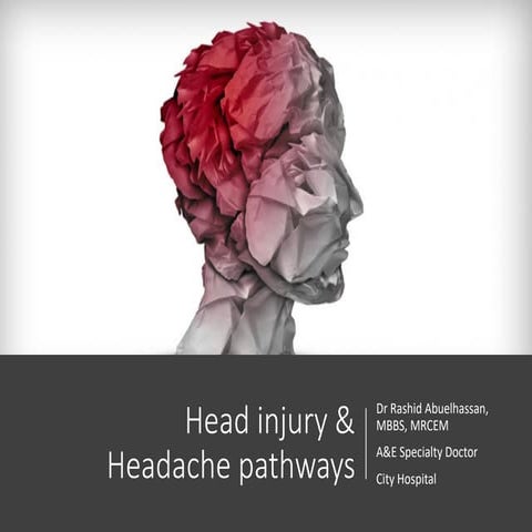 Induction teaching   head injury &  headache 