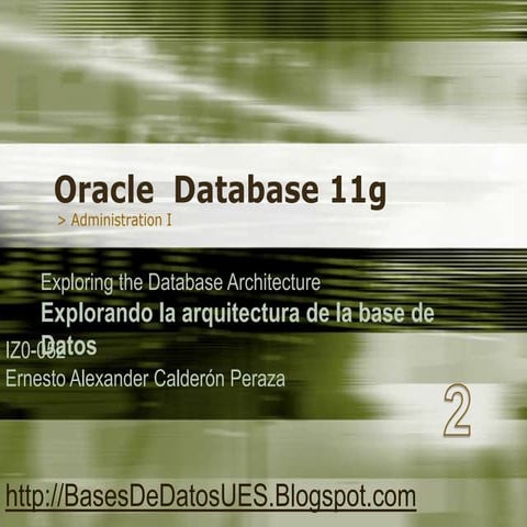 Introduccion a la Arquitectura de Oracle. Z052 02