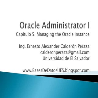 Administrando la Instancia en Oracl...