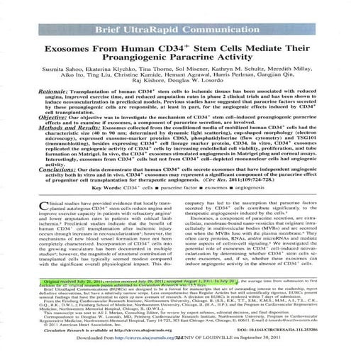 Daily Dose Equities - Exosomes from human cd34