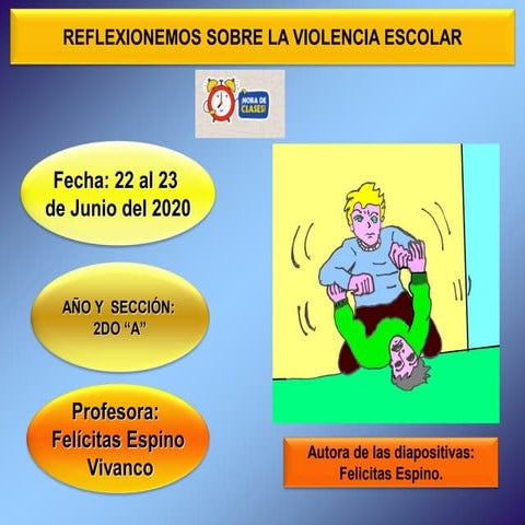Semana 11 dia_1_reflexionemos_violencia_escolar_pdf | PDF