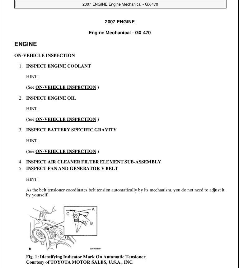 2008 Lexus Gx470 Service Repair Manual