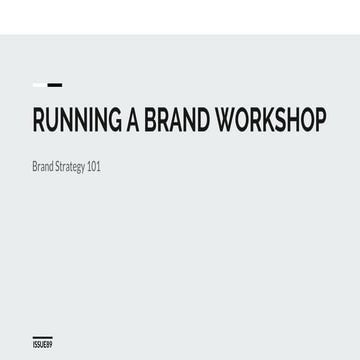 How to Run a Brand Workshop 