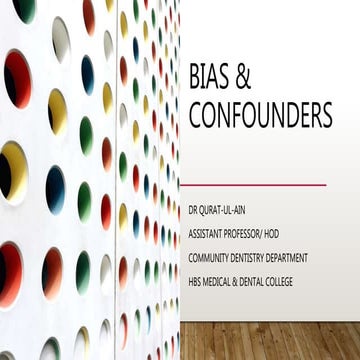 Bias  confounders
