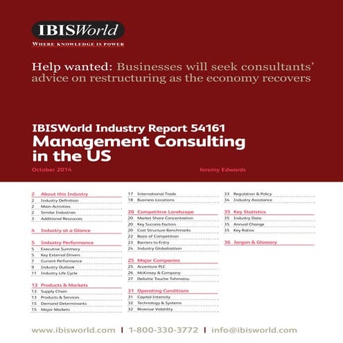 54161 management consulting in the us industry report