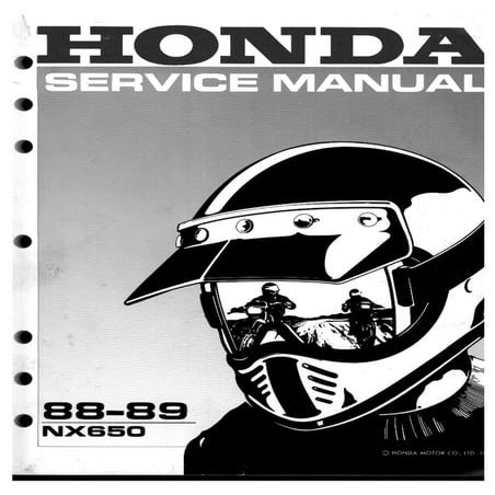 1988 Honda NX650 Service Repair Manual