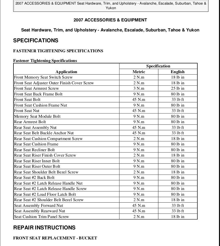 2009 Chevrolet Tahoe Service Repair Manual