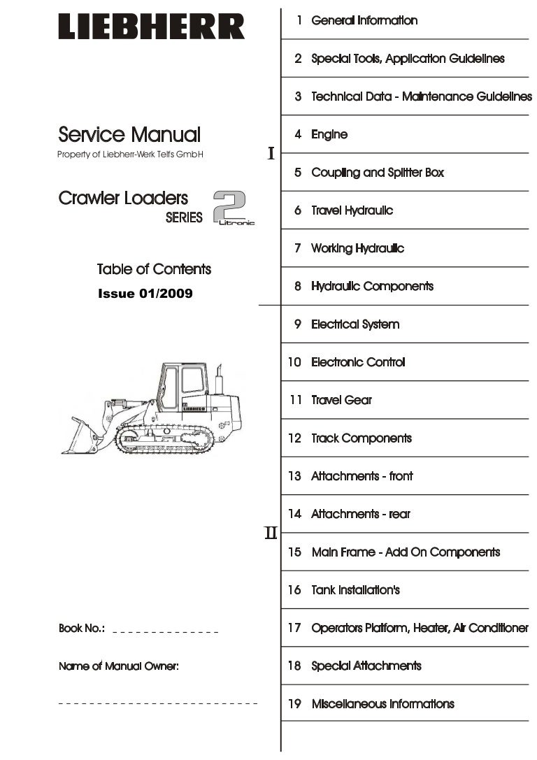 Liebherr LR 632B LR632B Crawler Loader Series 2 Litronic Service Repair  Manual