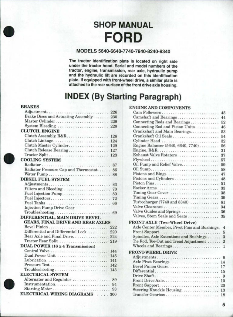 Ford 7740 Tractor Service Repair Manual Ford 7740 Tractor Service Repair Manual