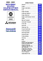 2000 Mitsubishi Eclipse Service Repair Manual