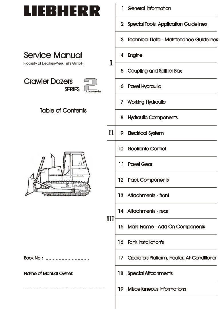 LIEBHERR PR732B SERIES 2 LITRONIC CRAWLER DOZER Service Repair Manual