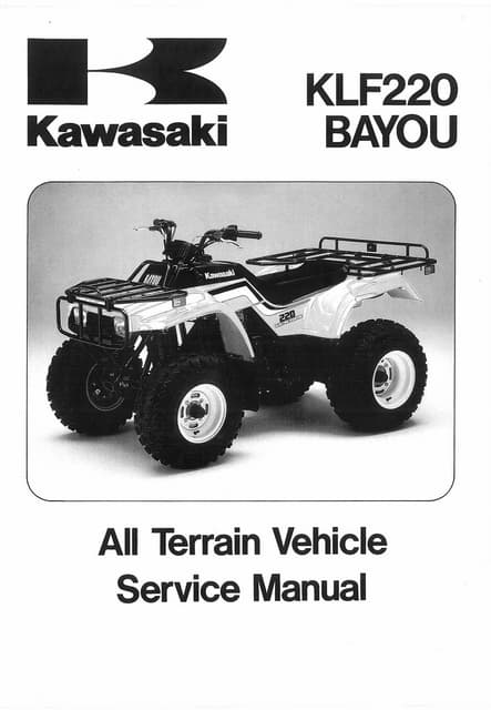 1993 Kawasaki KLF220-A6 Bayou Service Repair Manual | PDF