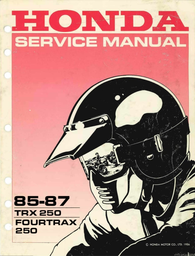 Free honda fourtrax repair manuals