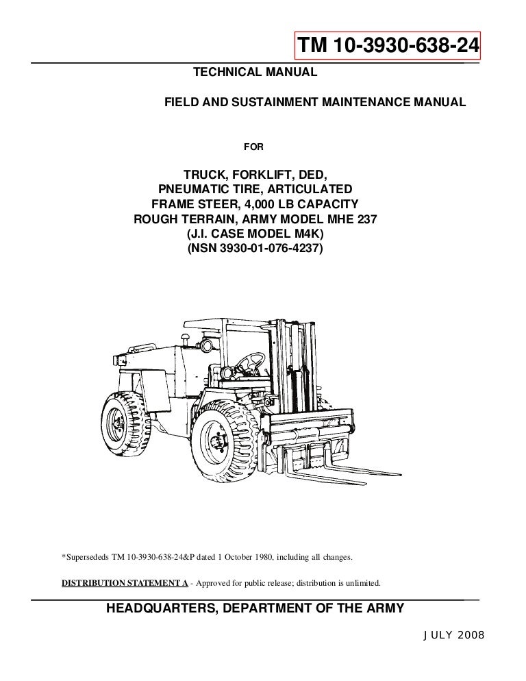 Case M4k Forklift Truck Service Repair Manual