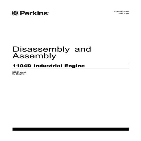 PERKINS 1100 SERIES 1104D INDUSTRIAL ENGINE （Model NJ）Service Repair Manual