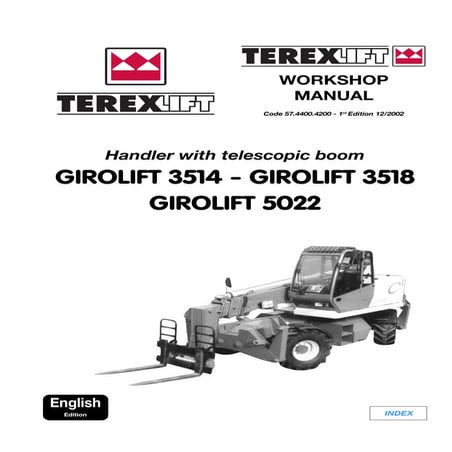TEREX GIROLIFT 5022 TELESCOPIC HANDLER Service Repair Manual