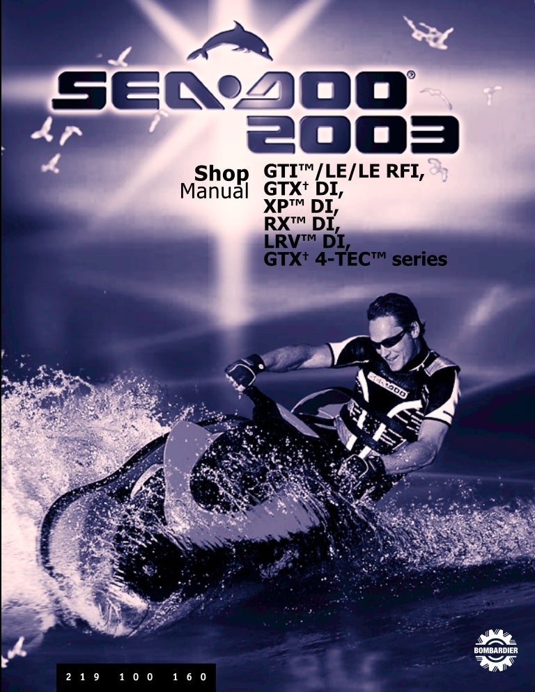 2003 Sea Doo Gtx 4 Tec Supercharged Yellow 6106 Service Repair Manu