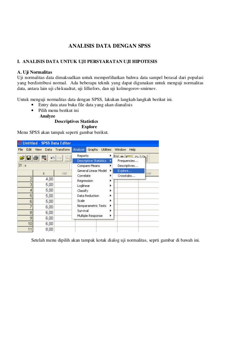 Analisis Data Dengan Spss