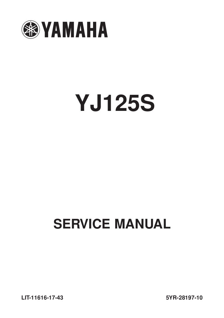 2004 Yamaha Yj125s Vino 125 Service Repair Manuals Download