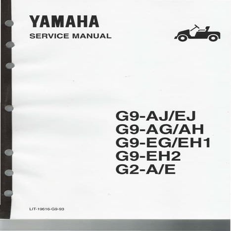 Yamaha G9-AG Golf Cart Service Repair Manual