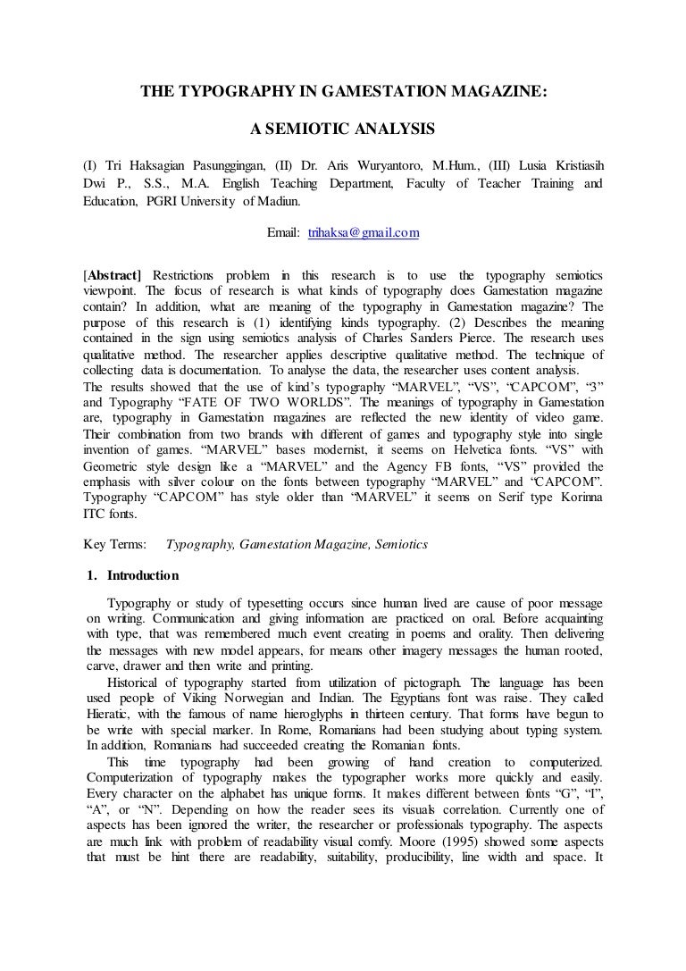 Semiotic analysis example essay pdf image