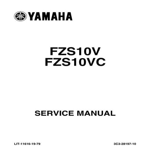 2009 YAMAHA FZ1 SERVICE MANUAL visual data 3