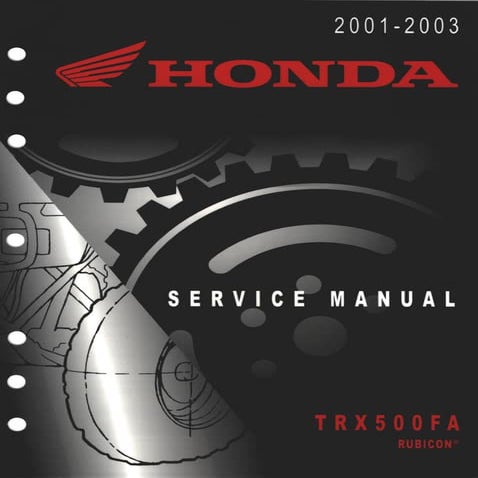2015 HONDA RUBICON SERVICE MANUAL visual data 4