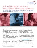 Affordable Care Act - Next Steps for Restaurateurs