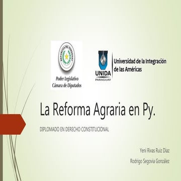La Reforma Agraria en el Paraguay | PPTX
