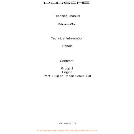 2003 Porsche Boxster 986 Service Repair Manual