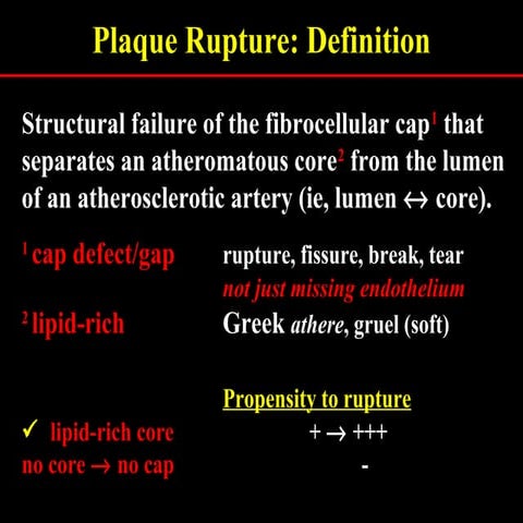 154 plaque rupture definition
