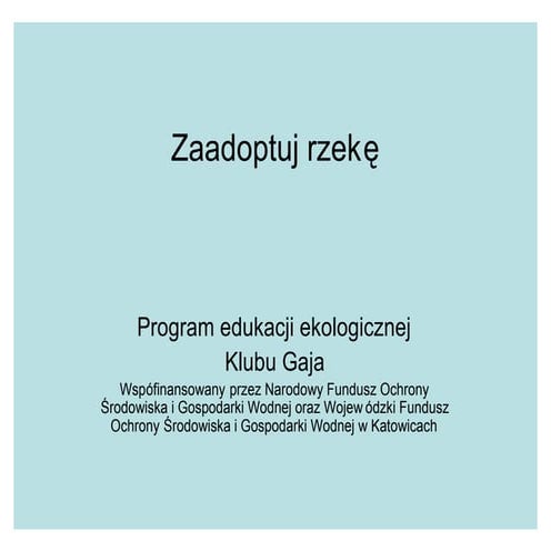 Zaadoptuj Rzekę