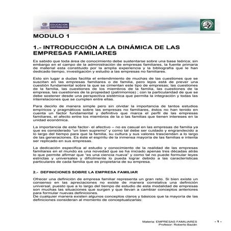 Empresas familiares  Lectura 1