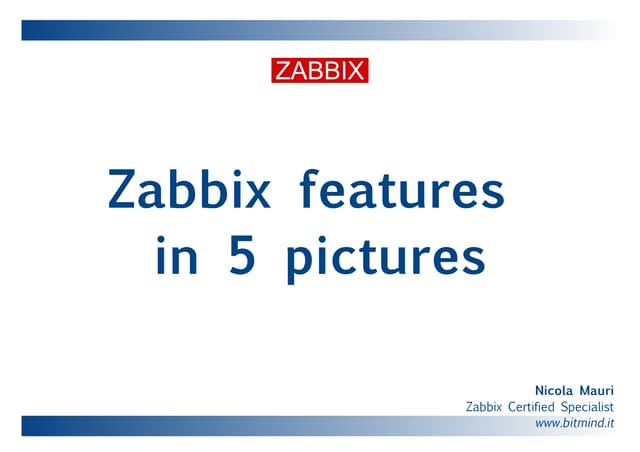 Zabbix monitoring in 5 pictures  
