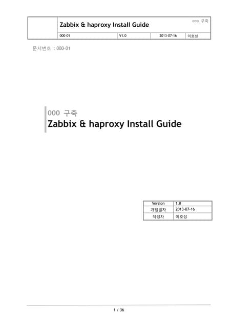 Zabbix haproxy configuration_guide